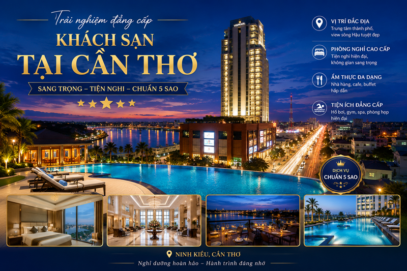 Khám phá 5 khách sạn tại Cần Thơ nổi tiếng bậc nhất 